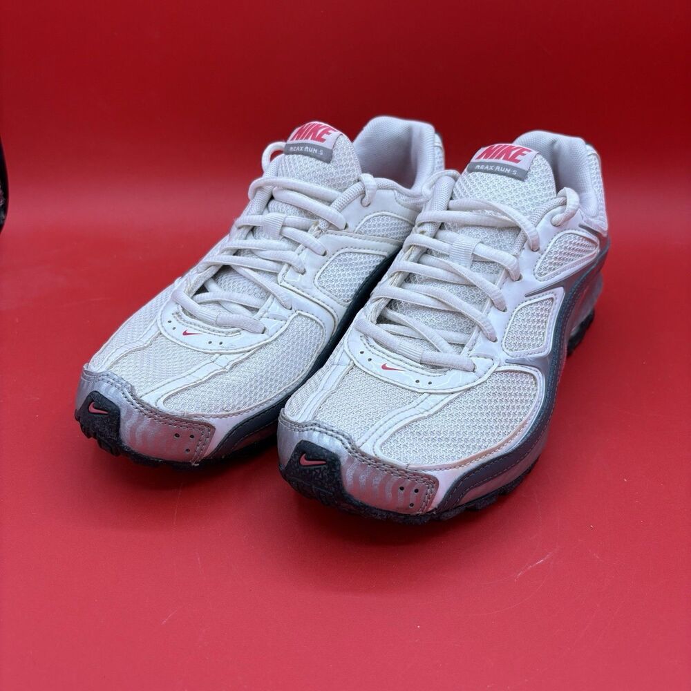 Nike Reax Run 5 Woman's Running Shoes White Silver Pink 407987-116 Size 7